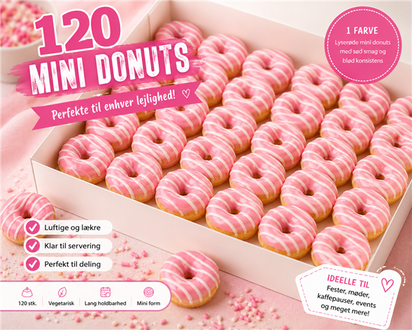 Jordbær mini donuts