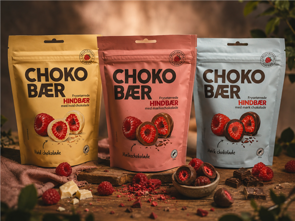 Chokobær med hindbær