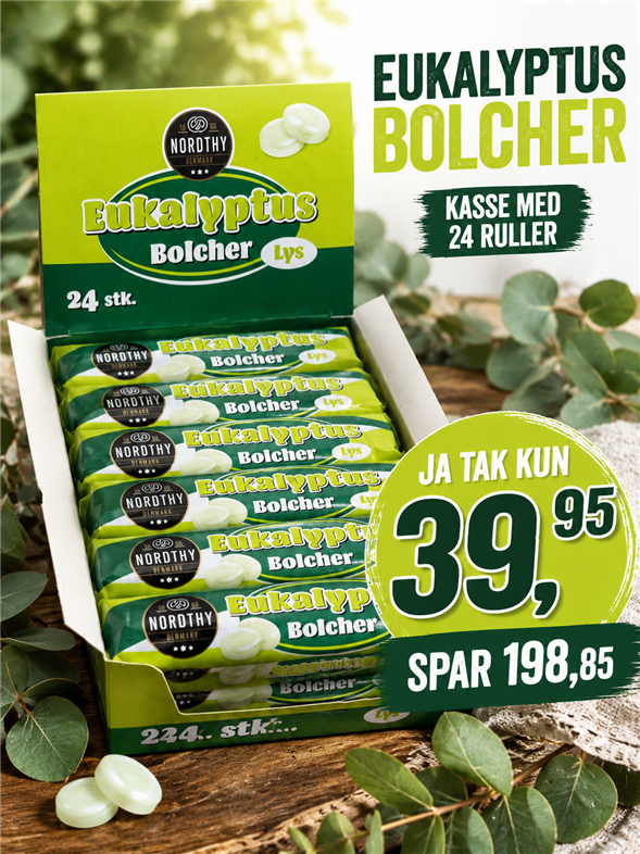 Hel kasse eucalyptus bolcher