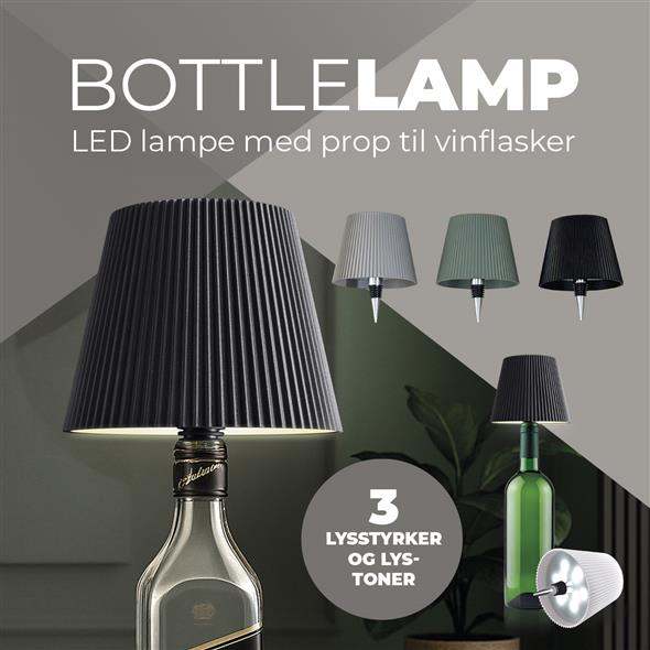 Flaske lampe - farve vælges ved afhentning