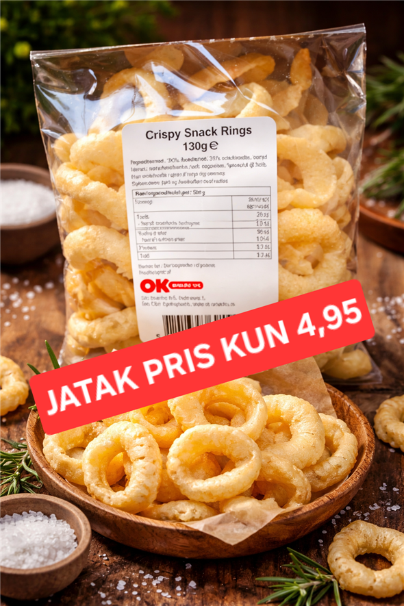 Crispy snack rings