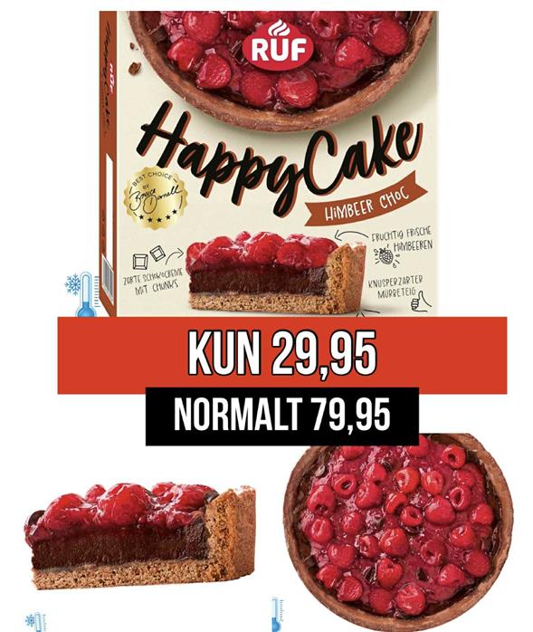 Hindbær/chokolade tærte